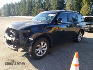 2012 Infiniti QX56 7-passenger z VIN JN8AZ2NE3C9021696, wystawiony jako Copart lot #42432495 z przebiegiem 153 684 mil mil oraz Szkody całkowita. Historia ofert i sprzedaży dostępna na DreamBid. Obrazek 1.