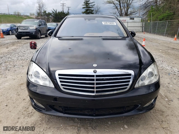 2008 Mercedes-Benz S-Class 5.5L V8 with VIN WDDNG86X98A188968, listed as a Copart auction lot 54815655 with 187,815 mi miles and Clean Title. Bid and sale history available at carsss.com. Image 5.