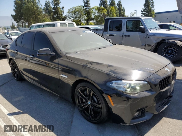 2016 BMW 5 Series 535i with VIN WBA5B1C52GG552692, listed as a Copart auction lot 64121225 with 114,708 mi miles and Salvage title. Bid and sale history available at DreamBid. Image 4.
