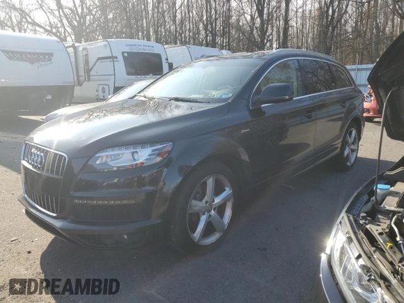 2014 Audi Q7 3.0T S line Prestige with VIN WA1DGAFE4ED001894, listed as a Copart auction lot 84680814 with 155,944 mi miles and Salvage Title. Bid and sale history available at carsss.com. Image 1.