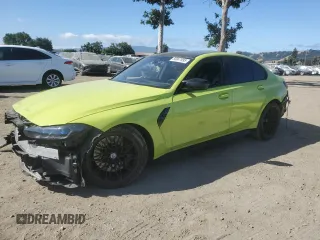 2023 BMW M3 Competition xDrive with VIN WBS43AY01PFN30318, listed as a Copart auction lot 58047995 with 34,312 mi miles and Salvage title. Bid and sale history available at DreamBid. Image 1.