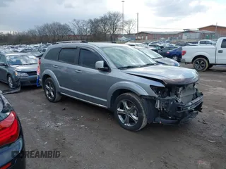 2017 Dodge Journey Crossroad Plus with VIN 3C4PDCGB0HT684896, listed as a IAAI auction lot 41431640 with 90,585 mi miles. Bid and sale history available at carsss.com. Image 1.