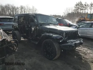 2020 Jeep Wrangler Unlimited Sahara High Altitude with VIN 1C4HJXEG8LW318626, listed as a IAAI auction lot 41587508 with 51,672 mi miles and . Bid and sale history available at DreamBid. Image 1.