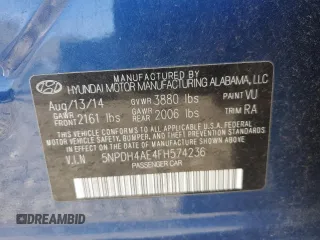 2015 Hyundai Elantra SE с VIN 5NPDH4AE4FH574236, выставлен на аукционе Copart как лот 56451415 с пробегом 146 139 миль миль и Списание • Salvage title. История ставок и продаж доступна на DreamBid. Изображение 12.