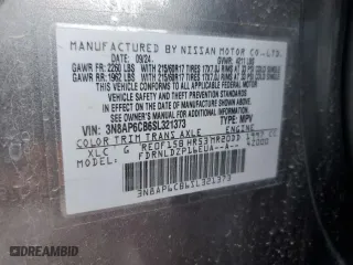 2025 Nissan Kicks SV with VIN 3N8AP6CB6SL321373, listed as a Copart auction lot 43835665 with 5,950 mi miles and Salvage Title. Bid and sale history available at carsss.com. Image 13.