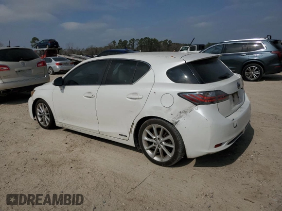 2012 Lexus CT 200h with VIN JTHKD5BHXC2057097, listed as a Copart auction lot 44945065 with 257,013 mi miles and Salvage title. Bid and sale history available at DreamBid. Image 2.