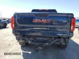 2022 GMC Sierra 1500 Denali with VIN 3GTU9FEDXNG213711, listed as a Copart auction lot 64112245 with 63,476 mi miles and Salvage title. Bid and sale history available at DreamBid. Image 6.