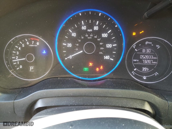 2022 Honda HR-V Sport with VIN 3CZRU6H11NM724791, listed as a Copart auction lot 48408155 with 52,833 mi miles and Salvage Title. Bid and sale history available at carsss.com. Image 9.