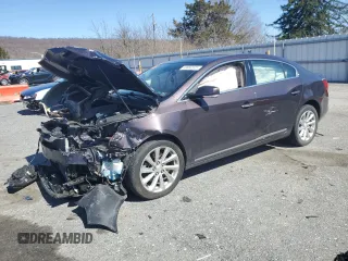 2014 Buick LaCrosse Leather with VIN 1G4GB5G39EF183243, listed as a Copart auction lot 49952525 with 0 mi miles and Salvage Title. Bid and sale history available at carsss.com. Image 1.