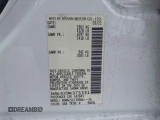 2021 Nissan Altima 2.5 SR with VIN 1N4BL4CV3MN375331, listed as a IAAI auction lot 41883230 with 93,228 mi miles. Bid and sale history available at carsss.com. Image 9.