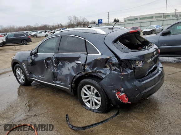 2011 Infiniti FX with VIN JN8AS1MW0BM730820, listed as a Copart auction lot 43178305 with 168,626 mi miles and Salvage Title. Bid and sale history available at DreamBid. Image 2.