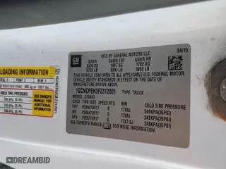 2015 Chevrolet Silverado 1500 Work Truck with VIN 1GCNCPEH3FZ312001, listed as a Copart auction lot 87298894 with 177,183 mi miles and Clean Title. Bid and sale history available at carsss.com. Image 12.