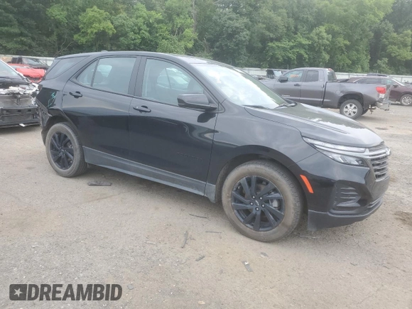 2023 Chevrolet Equinox LS with VIN 3GNAXHEG1PL240540, listed as a Copart auction lot 59758635 with 39,909 mi miles and Salvage title. Bid and sale history available at DreamBid. Image 4.