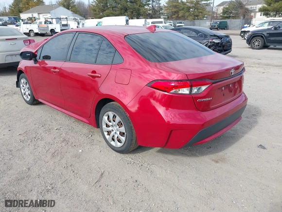2020 Toyota Corolla LE with VIN JTDEPRAE0LJ021431, listed as a IAAI auction lot 41665603 with 32,351 mi miles. Bid and sale history available at carsss.com. Image 3.