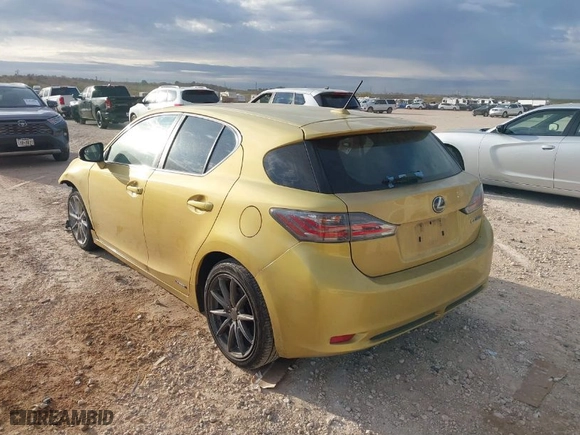 2011 Lexus CT 200h with VIN JTHKD5BH9B2014143, listed as a IAAI auction lot 41002088 with 203,710 mi miles. Bid and sale history available at carsss.com. Image 3.