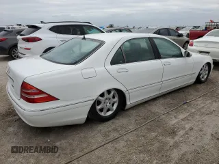 2000 Mercedes-Benz S-Class with VIN WDBNG70J3YA107826, listed as a Copart auction lot 75091674 with 0 mi miles and Non Repairable. Bid and sale history available at carsss.com. Image 3.