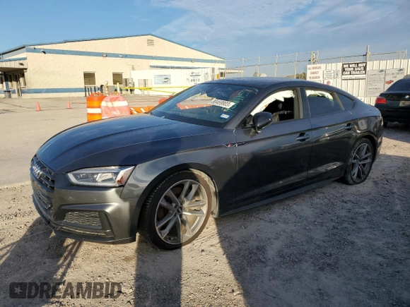 2019 Audi A5 Sportback Premium Plus with VIN WAUENCF57KA075042, listed as a Copart auction lot 80469903 with 0 mi miles. Bid and sale history available at carsss.com. Image 1.