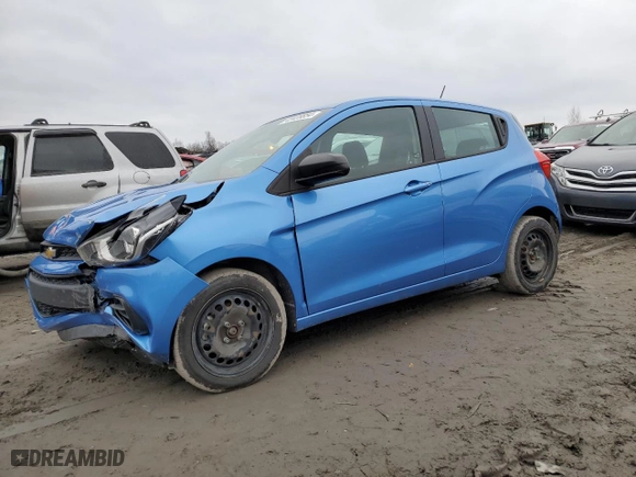 2017 Chevrolet Spark LS with VIN KL8CA6SA3HC721290, listed as a Copart auction lot 54197574 with 44,970 mi miles and Salvage Title. Bid and sale history available at carsss.com. Image 1.