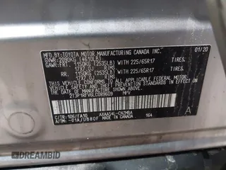 2020 Toyota RAV4 XLE with VIN 2T3P1RFV6LC089609, listed as a IAAI auction lot 41923472 with 72,368 mi miles and . Bid and sale history available at DreamBid. Image 9.