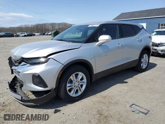 2021 Chevrolet Blazer LT z VIN 3GNKBHRS8MS584532, wystawiony jako Copart lot #53603135 z przebiegiem 66 364 mil mil oraz Szkoda całkowita • Salvage title. Historia ofert i sprzedaży dostępna na DreamBid. Obrazek 1.