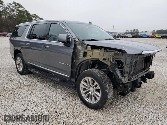 2022 GMC Yukon XL SLT with VIN 1GKS1GKD1NR166484, listed as a Copart auction lot 42564925 with 45,294 mi miles and Salvage Title. Bid and sale history available at carsss.com. Image 4.