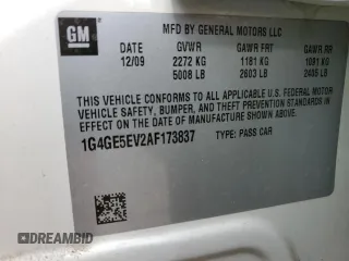 2010 Buick LaCrosse CXS with VIN 1G4GE5EV2AF173837, listed as a Copart auction lot 66584224 with Not Provided miles and Salvage Title. Bid and sale history available at DreamBid. Image 14.