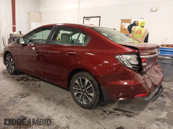 2015 Honda Civic EX with VIN 2HGFB2F84FH566245, listed as a IAAI auction lot 41603522 with 105,467 mi miles and . Bid and sale history available at carsss.com. Image 3.