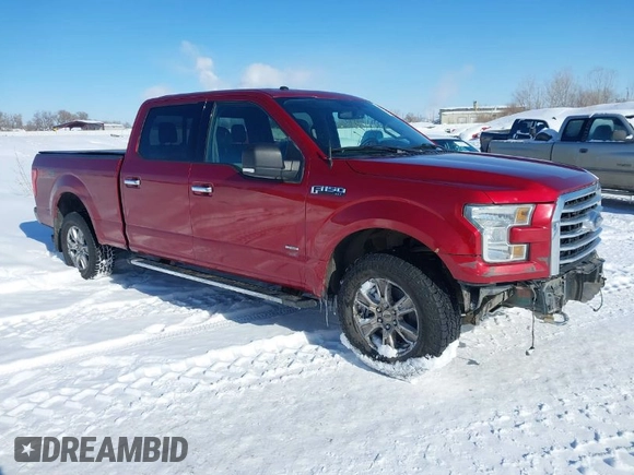 2016 Ford F-150 XLT with VIN 1FTFW1EG1GKD16719, listed as a IAAI auction lot 41494417 with 124,063 mi miles. Bid and sale history available at carsss.com. Image 1.