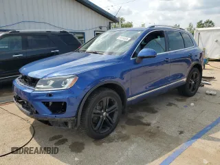 2017 Volkswagen Touareg Wolfsburg Edition with VIN WVGRF7BP6HD003543, listed as a Copart auction lot 59104665 with 62,302 mi miles and Salvage title. Bid and sale history available at DreamBid. Image 1.