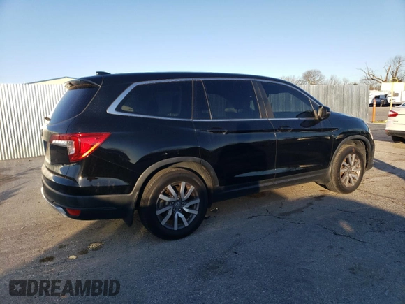 2021 Honda Pilot EX-L with VIN 5FNYF5H58MB019823, listed as a Copart auction lot 49236655 with 41,667 mi miles and Salvage Title. Bid and sale history available at DreamBid. Image 3.
