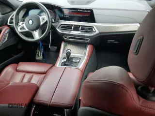 2021 BMW X6 xDrive40i with VIN 5UXCY6C00M9E08487, listed as a Copart auction lot 46477895 with 34,000 mi miles and Salvage Title. Bid and sale history available at carsss.com. Image 8.