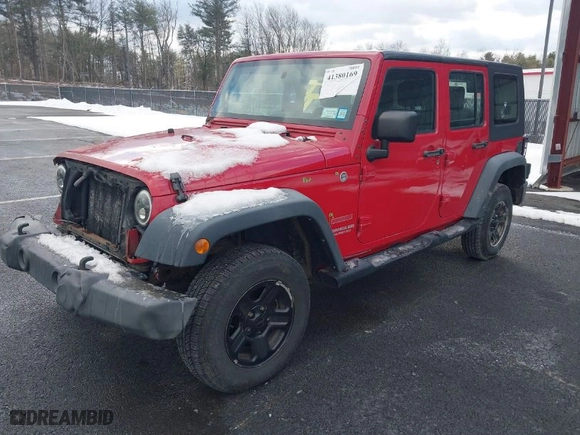 2010 Jeep Wrangler Unlimited Sport with VIN 1J4BA3H14AL217520, listed as a IAAI auction lot 41380169 with 153,672 mi miles. Bid and sale history available at carsss.com. Image 2.