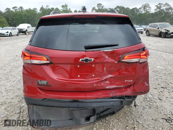 2024 Chevrolet Equinox RS with VIN 3GNAXMEG2RL228246, listed as a Copart auction lot 51309955 with 32,390 mi miles and Salvage Title. Bid and sale history available at DreamBid. Image 6.
