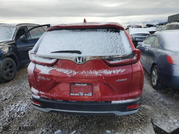 2020 Honda CR-V EX-L with VIN 5J6RW2H85LL015411, listed as a Copart auction lot 45517295 with 55,039 mi miles and Salvage Title. Bid and sale history available at carsss.com. Image 6.