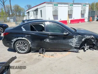 2018 Infiniti Q50 3.0t LUXE with VIN JN1EV7AP8JM357872, listed as a IAAI auction lot 42059854 with 111,640 mi miles. Bid and sale history available at carsss.com. Image 12.