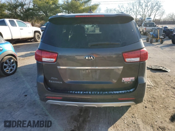 2018 Kia Sedona SX-L with VIN KNDME5C16J6394039, listed as a Copart auction lot 84510944 with 127,694 mi miles and Salvage Title. Bid and sale history available at carsss.com. Image 6.