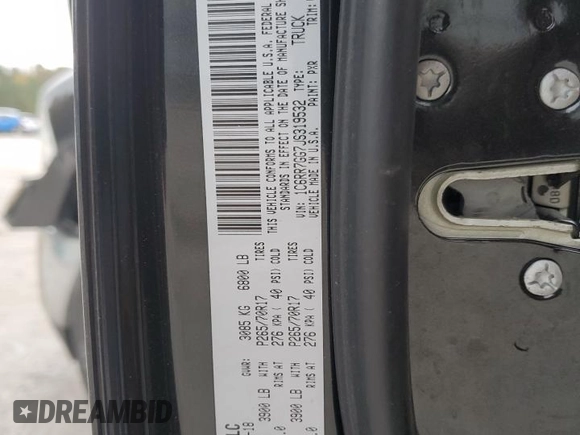 2018 Ram 1500 SLT with VIN 1C6RR7GG7JS319532, listed as a Copart auction lot 79462684 with 116,415 mi miles and Salvage title. Bid and sale history available at DreamBid. Image 12.