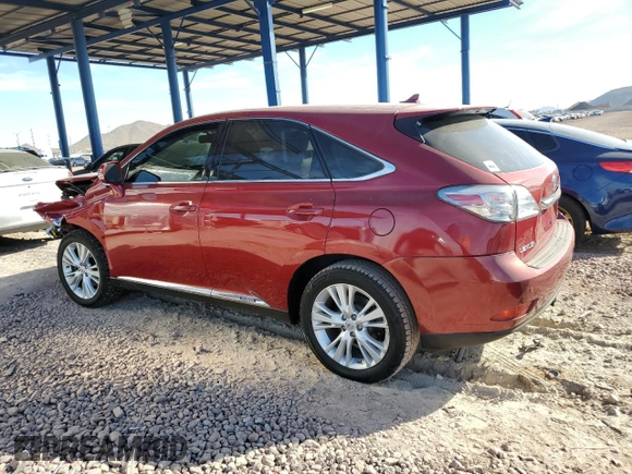 2010 Lexus RX 450h with VIN JTJZB1BA1A2002839, listed as a Copart auction lot 46284065 with 218,698 mi miles and Salvage Title. Bid and sale history available at DreamBid. Image 2.