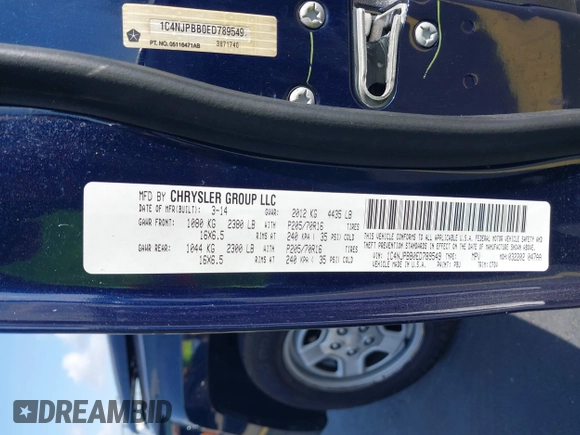 2014 Jeep Patriot Sport z VIN 1C4NJPBB0ED789549, wystawiony jako IAAI lot #42285134 z przebiegiem 103 561 mil mil oraz . Historia ofert i sprzedaży dostępna na DreamBid. Obrazek 9.