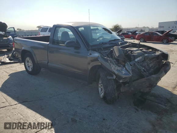 2004 Dodge Dakota with VIN 1D7FL16K24S697090, listed as a Copart auction lot 75214474 with 230,649 mi miles and Non Repairable. Bid and sale history available at carsss.com. Image 4.