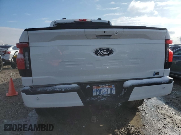 2024 Ford F-150 Lightning Flash with VIN 1FT6W3L73RWG22959, listed as a Copart auction lot 46159195 with Not provided miles and Salvage title. Bid and sale history available at DreamBid. Image 6.