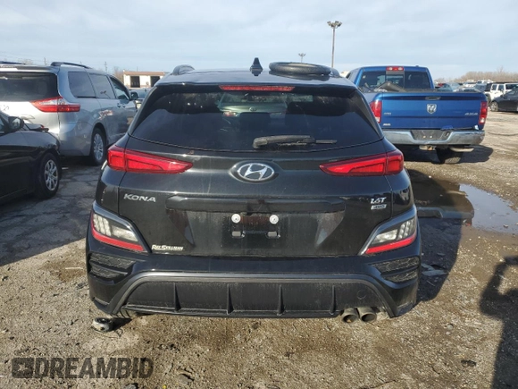 2022 Hyundai Kona N Line with VIN KM8K3CA31NU826992, listed as a Copart auction lot 84766394 with 30,318 mi miles and Salvage Title. Bid and sale history available at carsss.com. Image 6.