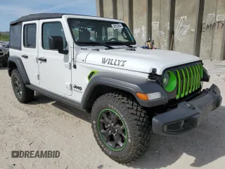 2023 Jeep Wrangler Willys with VIN 1C4HJXDN5PW510494, listed as a Copart auction lot 49237984 with 19,371 mi miles and Non Repairable. Bid and sale history available at DreamBid. Image 4.