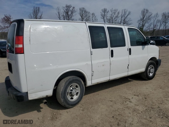 2017 Chevrolet Express Cargo Van with VIN 1GCWGAFF2H1128205, listed as a Copart auction lot 42481735 with 167,375 mi miles and Salvage Title. Bid and sale history available at carsss.com. Image 3.