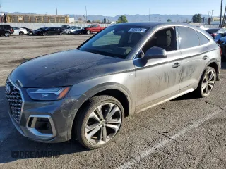 2021 Audi Q5 Sportback Premium Plus with VIN WA15AAFY8M2111910, listed as a Copart auction lot 46950345 with 79,594 mi miles and Salvage title. Bid and sale history available at DreamBid. Image 1.