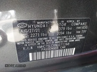 2022 Hyundai Ioniq SE z VIN KMHC75LCXNU271168, wystawiony jako IAAI lot #41073220 z przebiegiem 31 890 mil mil oraz . Historia ofert i sprzedaży dostępna na DreamBid. Obrazek 9.