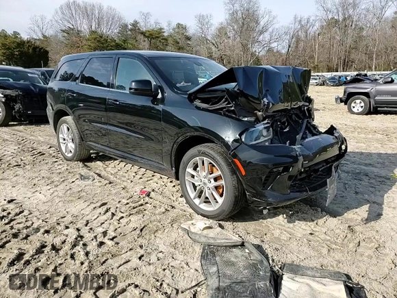 2022 Dodge Durango GT Plus with VIN 1C4RDJDG0NC219345, listed as a Copart auction lot 45709325 with 57,736 mi miles and Salvage Title. Bid and sale history available at DreamBid. Image 12.