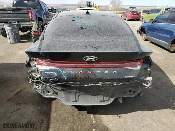 2023 Hyundai Elantra Limited with VIN 5NPLP4AG2PH112159, listed as a Copart auction lot 43916265 with 33,202 mi miles and Salvage Title. Bid and sale history available at carsss.com. Image 6.