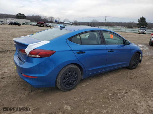 2017 Hyundai Elantra SE with VIN KMHD74LF0HU082915, listed as a Copart auction lot 89094575 with 91,993 mi miles and Salvage Title. Bid and sale history available at carsss.com. Image 3.