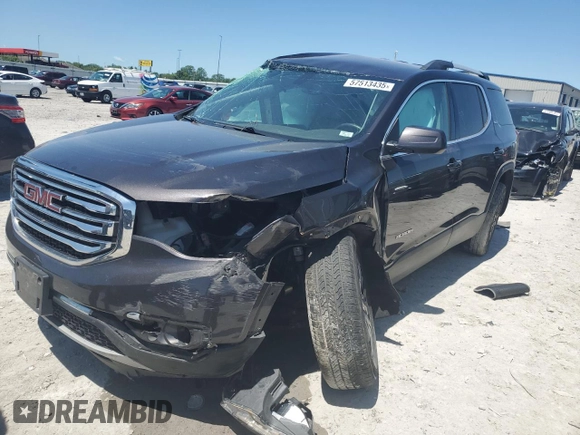 2018 GMC Acadia SLT z VIN 1GKKNULS8JZ114702, wystawiony jako Copart lot #57513435 z przebiegiem 122 010 mil mil oraz Szkoda całkowita • Salvage title. Historia ofert i sprzedaży dostępna na DreamBid. Obrazek 1.